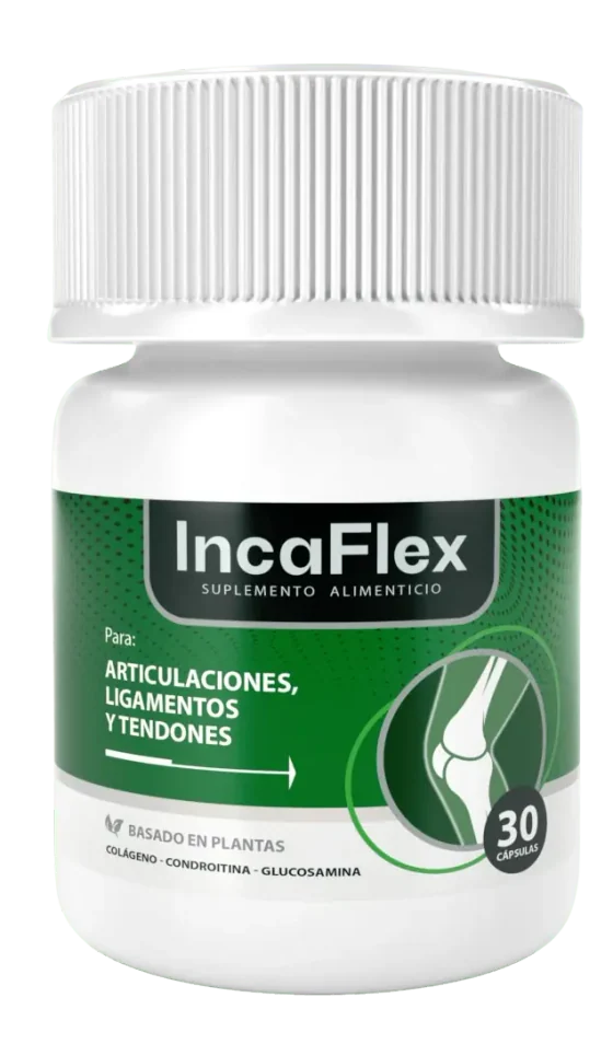 Frasco de IncaFlex, fórmula con colágeno, condroitina y glucosamina