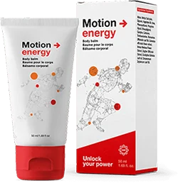 Tubo de Motion Energy, bálsamo con árnica, castaño de indias, mentol y alcanfor