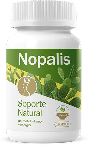 Frasco de Nopalis, fórmula con nopal, inulina de achicoria y té verde