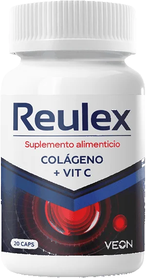 Frasco de Reulex, fórmula articular con colágeno y vitamina C